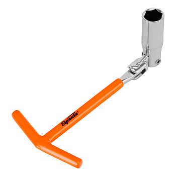 Ключ свечной карданный, 16 мм, с шарниром Sparta Ключ свечной карданный, 16 мм, с шарниром Sparta