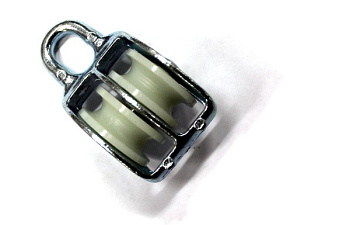 Блок двойной Пластик. оцинк.30м (под трос 8 мм),