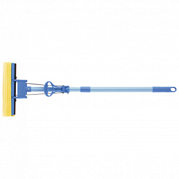 Швабра отжимная 115 см, губка PVA 27 x 5.5 x 6 см, телескопическая рукоятка, голубая Elfe