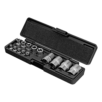 Набор головок Torx , 14 предметов, 1/4, 3/8, 1/2 Stels Набор головок Torx , 14 предметов, 1/4, 3/8, 1/2 Stels