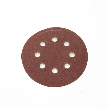 Круг Bohrer абразивный 125 мм Р120 под липучку (оксид алюминия) (с отверстиями) (Упаковка 5 шт)