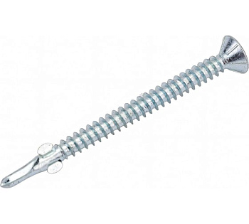 Саморез конструкционный 6,3х70 TORX белый цинк с нарез. ушками на наконечнике (100 шт)