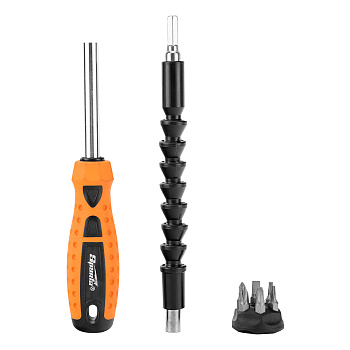 Отвертка телескопическая, набор бит, гибкий привод, 8 шт, Sparta Отвертка телескопическая, набор бит, гибкий привод, 8 шт, Sparta