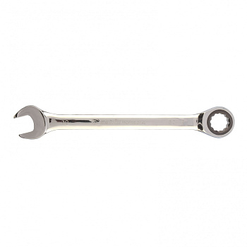 Ключ комбинированный трещоточный, 30 мм, CrV, зеркальный хром Matrix