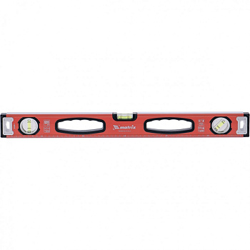 Уровень алюминиевый, фрезерованный, 3 глазка, рукоятки, 800 мм Matrix