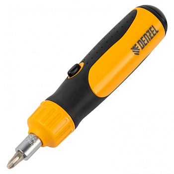 Отвертка реверсивная, механизм SmartPush 12 шт, S2 // Denzel Отвертка реверсивная, механизм SmartPush 12 шт, S2 // Denzel