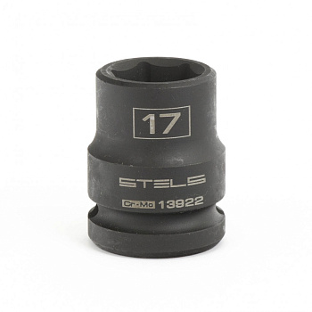 Головка ударная шестигранная, 17 мм, 1/2, CrMo Stels Головка ударная шестигранная, 17 мм, 1/2, CrMo Stels
