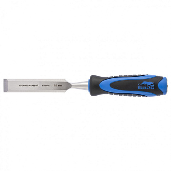 Долото-стамеска, плоская, 22 мм, двухкомпонентная рукоятка, металлический затыльник Барс