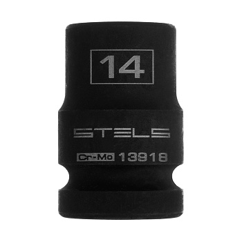 Головка ударная шестигранная, 14 мм, 1/2, CrMo Stels Головка ударная шестигранная, 14 мм, 1/2, CrMo Stels