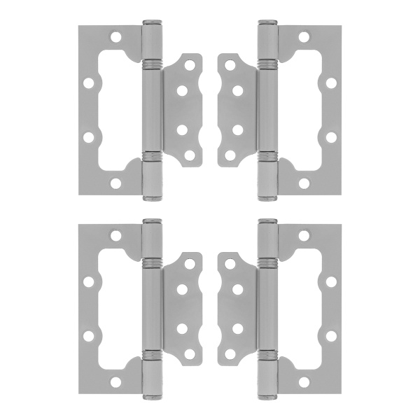 Петля накладная ПНУ-100, белая, 4 шт, (Металлист) Россия
