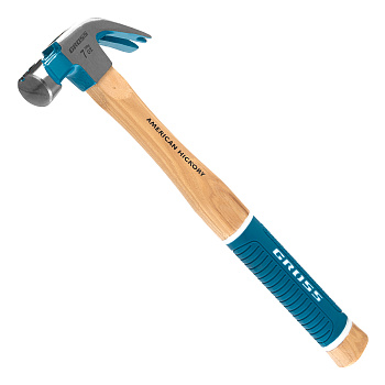 Молоток-гвоздодер, 200 г, угол 45, магнит, обрезиненная рукоятка American hickory GROSS Молоток-гвоздодер, 200 г, угол 45, магнит, обрезиненная рукоятка American hickory GROSS