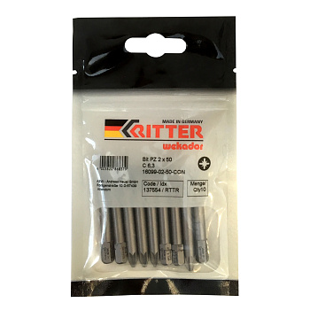 Бита Ritter Wekador TX 10x25 мм Torsion (10 шт в блистере) Бита Ritter Wekador TX 10x25 мм Torsion (10 шт в блистере)