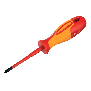 Отвертка диэлектрическая PH1 х 80 мм, CrMo, до 1000 В, двухкомпонентная рукоятка Gross Отвертка диэлектрическая PH1 х 80 мм, CrMo, до 1000 В, двухкомпонентная рукоятка Gross