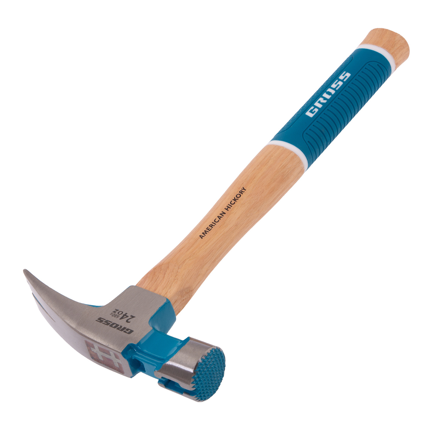 Молоток-гвоздодер, 680 г, угол 75, магнит, обрезиненная рукоятка AMERICAN HICKORY // GROSS Молоток-гвоздодер, 680 г, угол 75, магнит, обрезиненная рукоятка AMERICAN HICKORY // GROSS