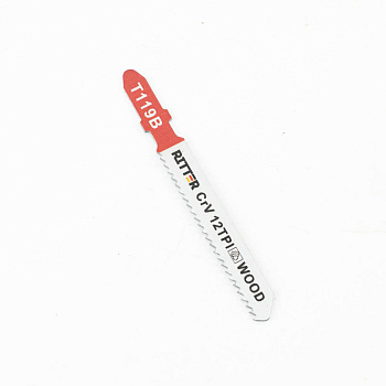 Пилки для лобзиков Ritter Eco по дереву Т119B CrV 75/50мм, шаг 2 мм 12TPi (Грубый быстрый рез) (2 шт. в уп.) (200/25/1)