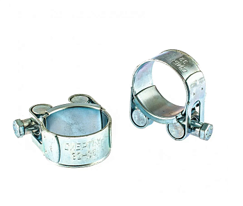 Хомуты металлические, силовые 32-35 мм, ширина 20 мм, шарнирные, W1, 2 шт.// Сибртех
