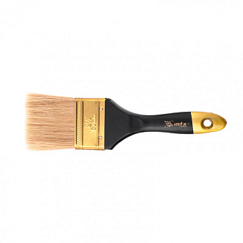 Кисть плоская "Профи" 2,5", натуральная щетина, деревянная ручка// MTX