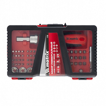 Набор универсальный с битами и торцевыми головками, 78 шт, CrV Matrix Набор универсальный с битами и торцевыми головками, 78 шт, CrV Matrix