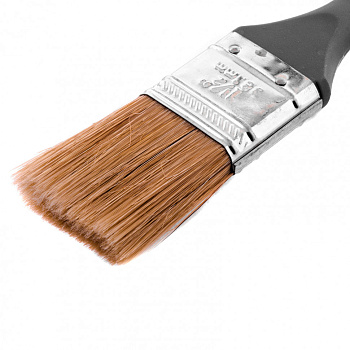 Кисть плоская "Евро" 1,5", натуральная щетина, пластмассовая ручка// MTX