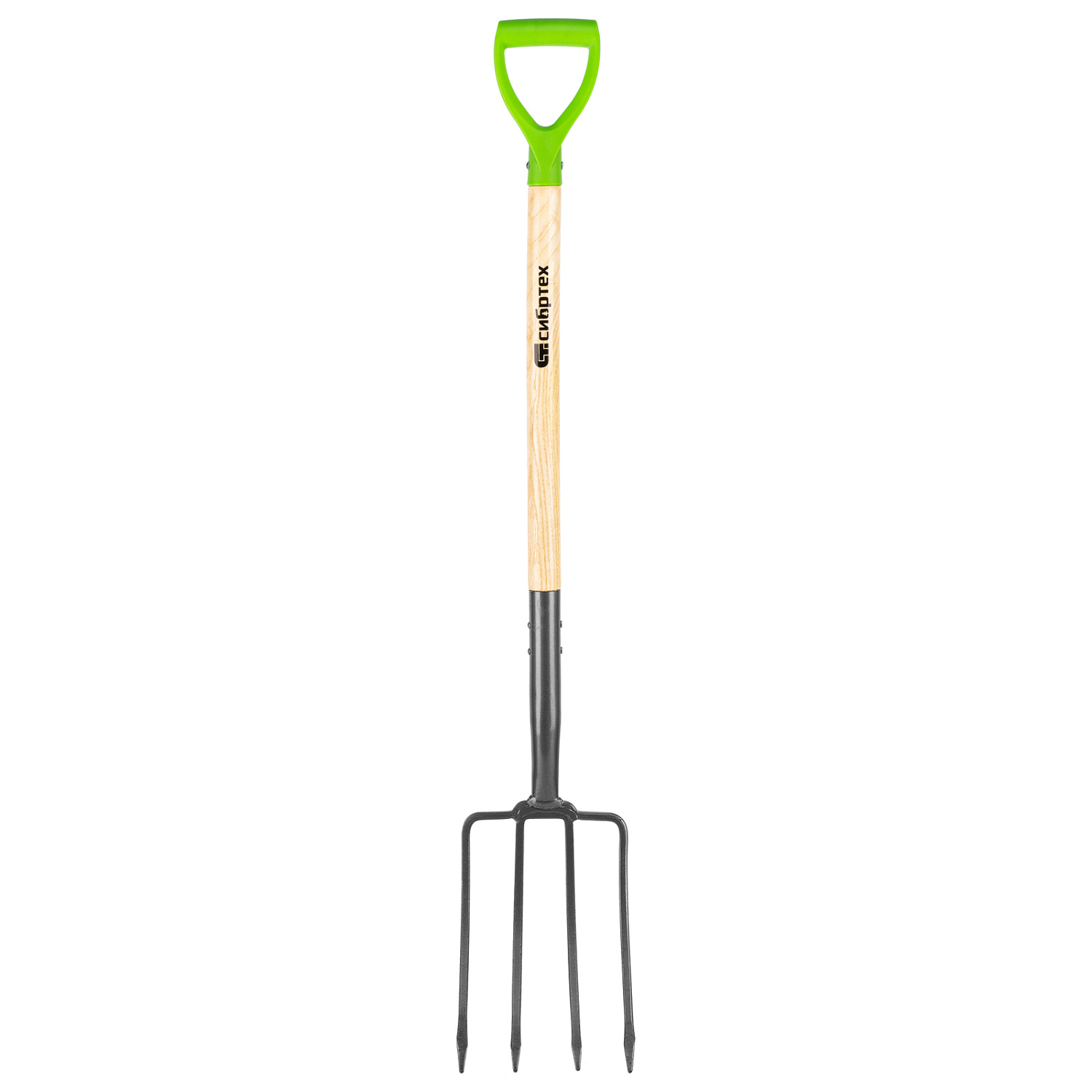 Вилы 4-рогие, огородные, кованые, 195х295х1165 мм, деревянный лакированный черенок Сибртех