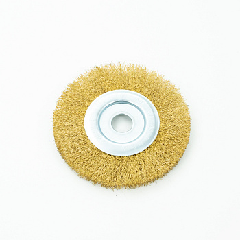 Кордщетка Bohrer дисковая латунированная мягкая 150 мм (толщ. проволоки 0,3 мм) для УШМ (посадочный 22,2 мм) (40/10/1)