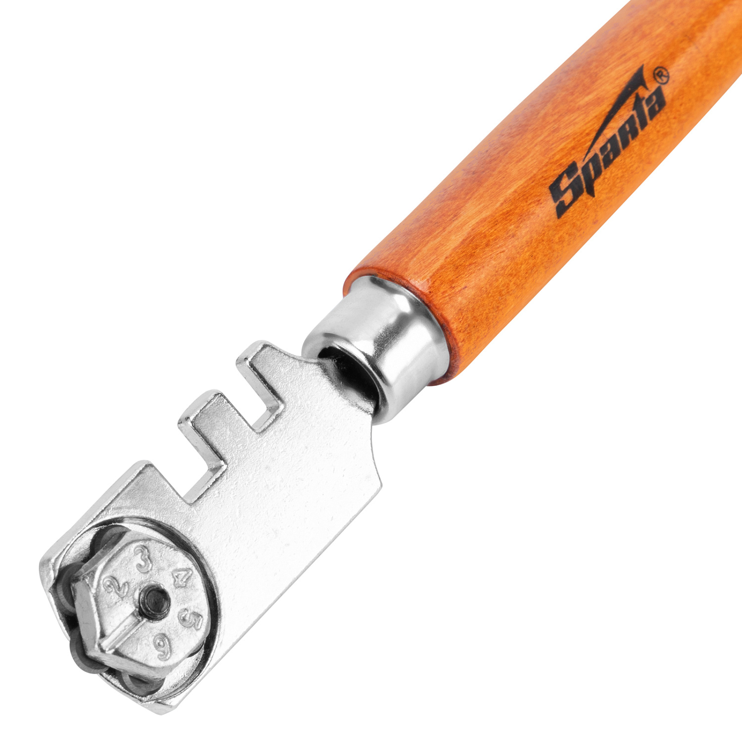 Стеклорез 6-роликовый с деревянной рукояткой// Sparta