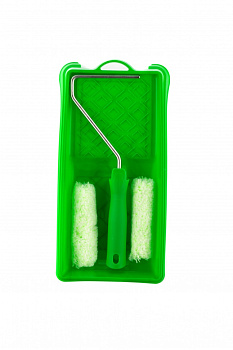 Малярный набор для работ по дереву: кювета 150 мм х 290 мм и мини-валик 110 мм// Сибртех