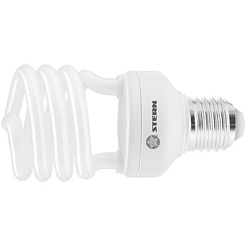 Лампа компактная люминесцентная, полуспиральная, 20 W, 2700K, E27, 8000ч Stern