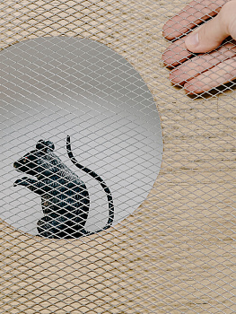 Сетка "Железный слон" стороны ромба 5х5 пер. 0.5мм 1000х5000 оцинкованная