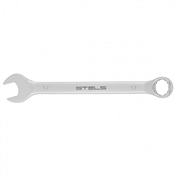 Ключ комбинированный, 17 мм, CrV, матовый хром Stels Ключ комбинированный, 17 мм, CrV, матовый хром Stels