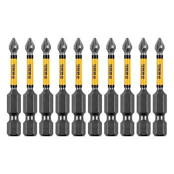 Бита IMPACT, PH1x50 мм, лазерная обработка шлица, сталь S2, 10 шт., Е 6,3 Denzel