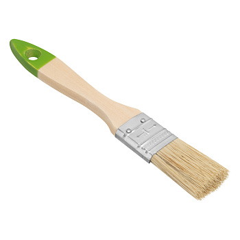 Кисть плоская 25 мм, натуральная щетина, деревянная ручка// Сибртех