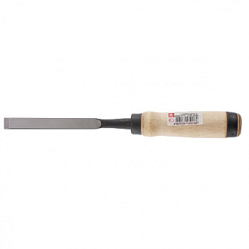 Долото-Стамеска, плоская, 12 мм, деревянная рукоятка "Арефино" Россия