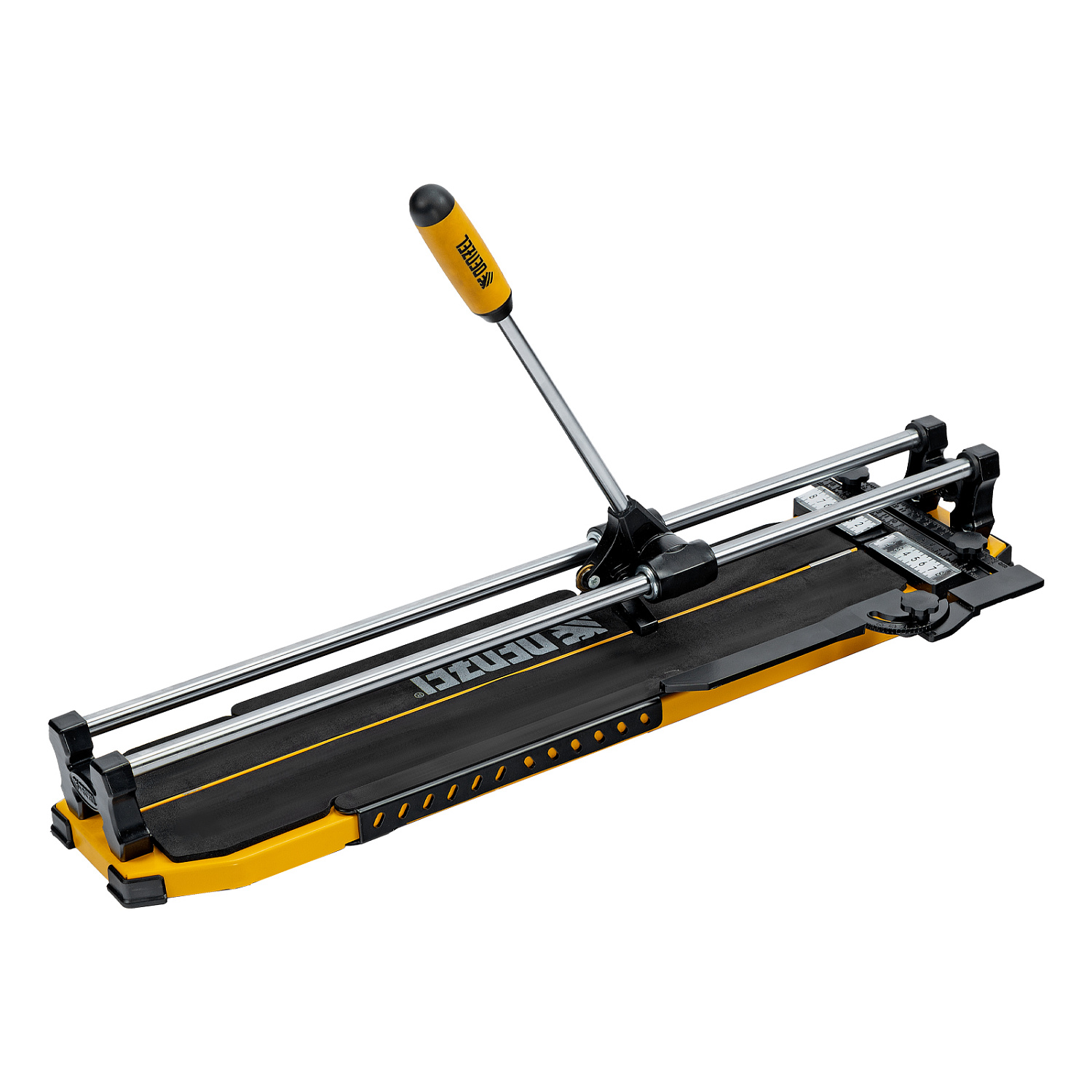 Плиткорез 600х14мм, цельнометал. напр., каретка на подш., стальная станина, рукоятка-пенал Denzel