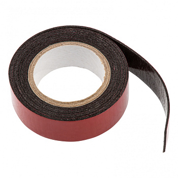 Лента клейкая на вспененной основе, двусторонняя, черная, 19ммх1,5м// Matrix