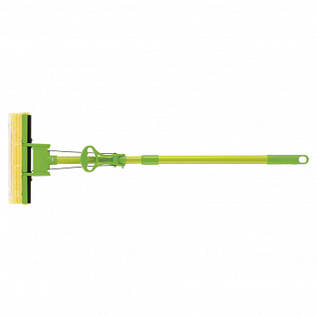 Швабра отжимная 115 см, губка PVA 27 x 5.5 x 6 см, телескопическая рукоятка, зеленая Elfe