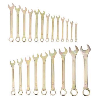 Набор ключей комбинированный 6-32 мм, 22 шт, желтый цинк Сибртех Набор ключей комбинированный 6-32 мм, 22 шт, желтый цинк Сибртех