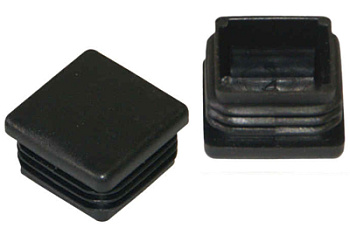 Заглушка для труб квадратная 20х20мм ЧЕРНАЯ (Упаковка 400 шт)