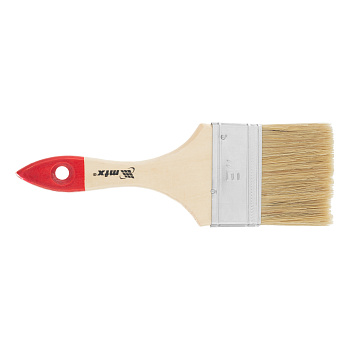 Кисть плоская "Стандарт" 3" (75 мм), натуральная щетина, деревянная ручка// MTX