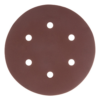 Круг абразивный на ворсовой подложке под "липучку", перфорированный, P 320, 150 мм, 5 шт Matrix