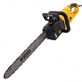 Пила цепная электрическая EDS-2200, 2.2 кВт,продольная, шина 45 см, шаг 3/8, паз 1.3 мм, 62 звена Denzel