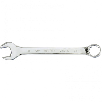 Ключ комбинированный, 36 мм, CrV, полированный хром Matrix Ключ комбинированный, 36 мм, CrV, полированный хром Matrix