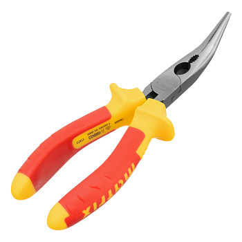 Длинногубцы изогнутые Insulated, 160 мм, двухкомпонентные рукоятки Matrix Professional Длинногубцы изогнутые Insulated, 160 мм, двухкомпонентные рукоятки Matrix Professional