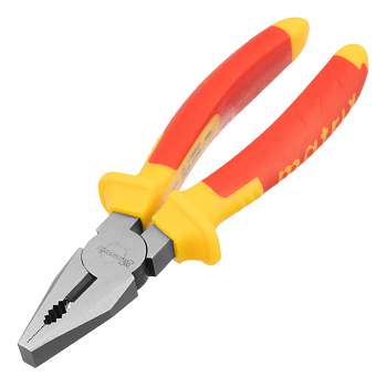 Плоскогубцы комбинированные, Insulated, 180 мм, двухкомпонентные рукоятки Matrix Professional Плоскогубцы комбинированные, Insulated, 180 мм, двухкомпонентные рукоятки Matrix Professional