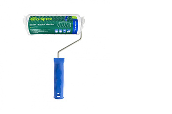 Валик "Водные краски", 180 мм, ворс 12мм, D - 48 мм, D ручки - 6 мм, полиэстер// Сибртех