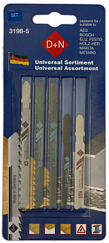 Пилки для лобзиков D+N 3198-5 (3101,3104,3106,3109,3111) (5шт.)