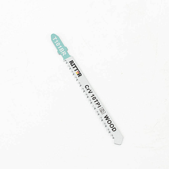 Пилки для лобзиков Ritter Eco по дереву Т101BR CrV 100/75мм, шаг 2,5 мм 10TPi (Прямой чистый, обратный) (2 шт. в уп.) (200/25/1)