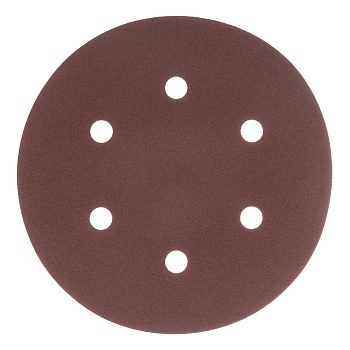 Круг абразивный на ворсовой подложке под "липучку", перфорированный, P 120, 150 мм, 5 шт Matrix