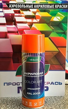 VESLEE COLOR ART акриловая оранжевый RAL 2004 аэрозольная краска, 520 мл