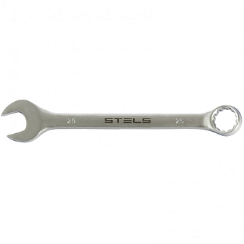 Ключ комбинированный, 25 мм, CrV, матовый хром Stels